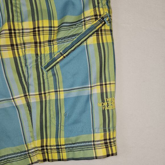 The North Face Board Shorts Y2K Plaid Swim Trunk Surfing Beach Vacation Size 6 - Picture 5 of 12
